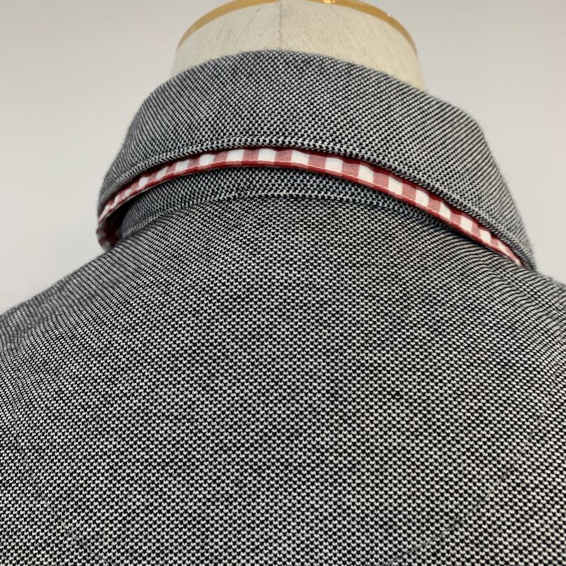 ザショップティーケーミクスパイス THESHOPTKMIXPICE ポロシャツ 半袖 2重襟 無地 チェック M 無地 X チェック 灰 / グレー / メンズ USED 古着 中古 10023710