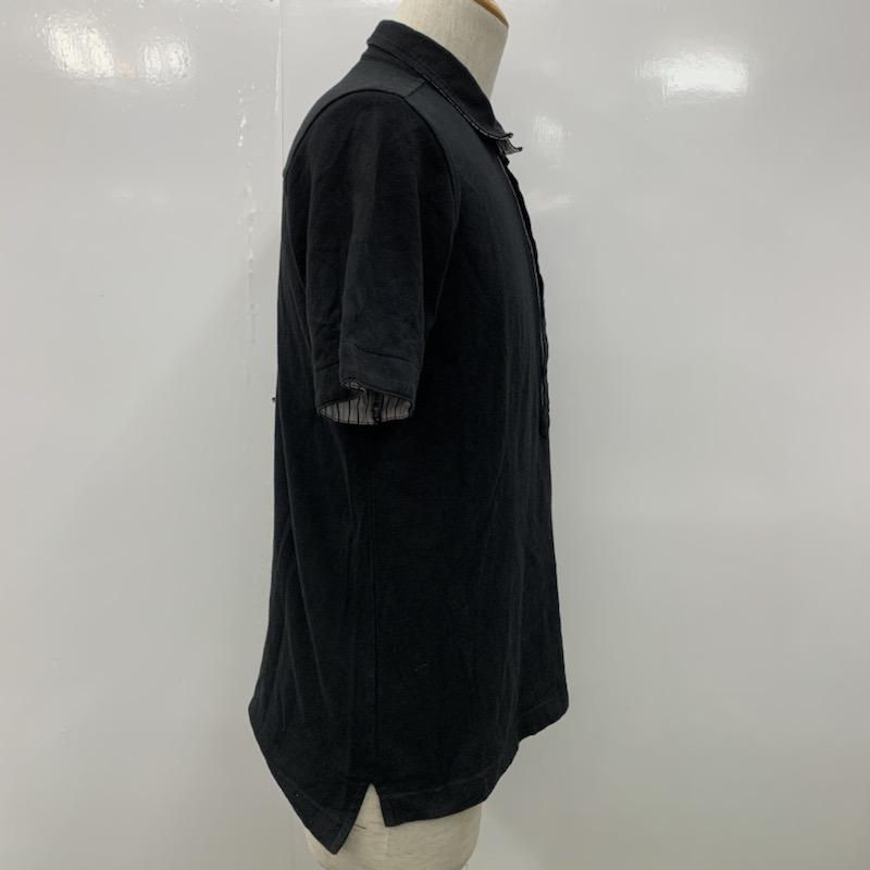 アバハウス ABAHOUSE ポロシャツ 半袖 無地 4 無地 黒 / ブラック / メンズ USED 古着 中古 10023711