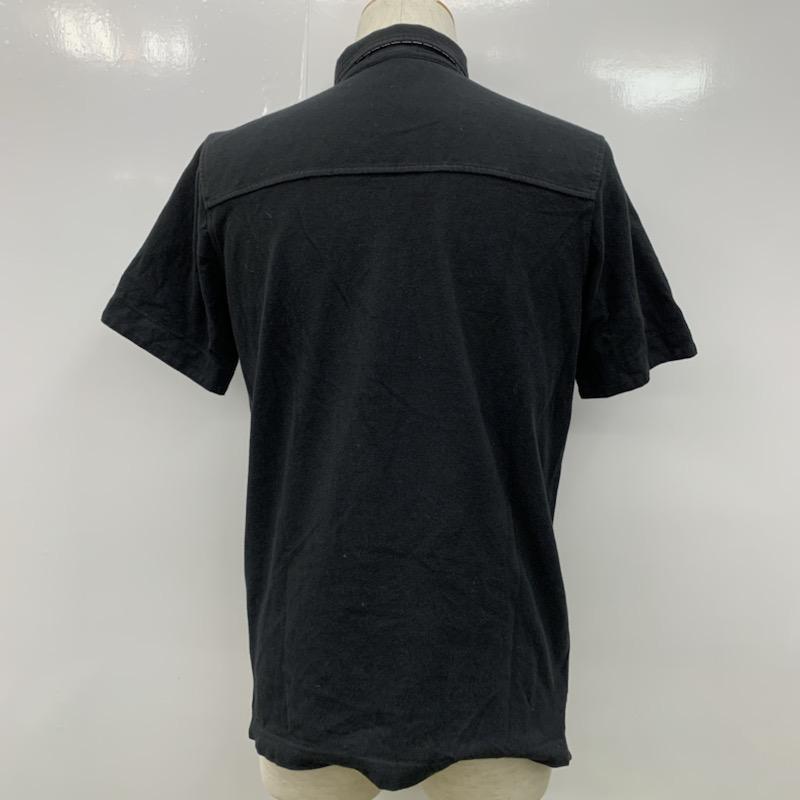 アバハウス ABAHOUSE ポロシャツ 半袖 無地 4 無地 黒 / ブラック / メンズ USED 古着 中古 10023711