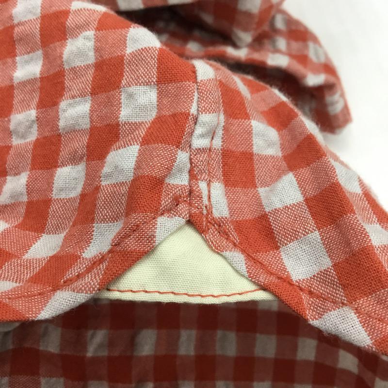 グローバルワーク GLOBAL WORK シャツ、ブラウス チェックシャツ 半袖 XL チェック 白 / ホワイト / X 橙 / オレンジ / メンズ USED 古着 中古 10023718