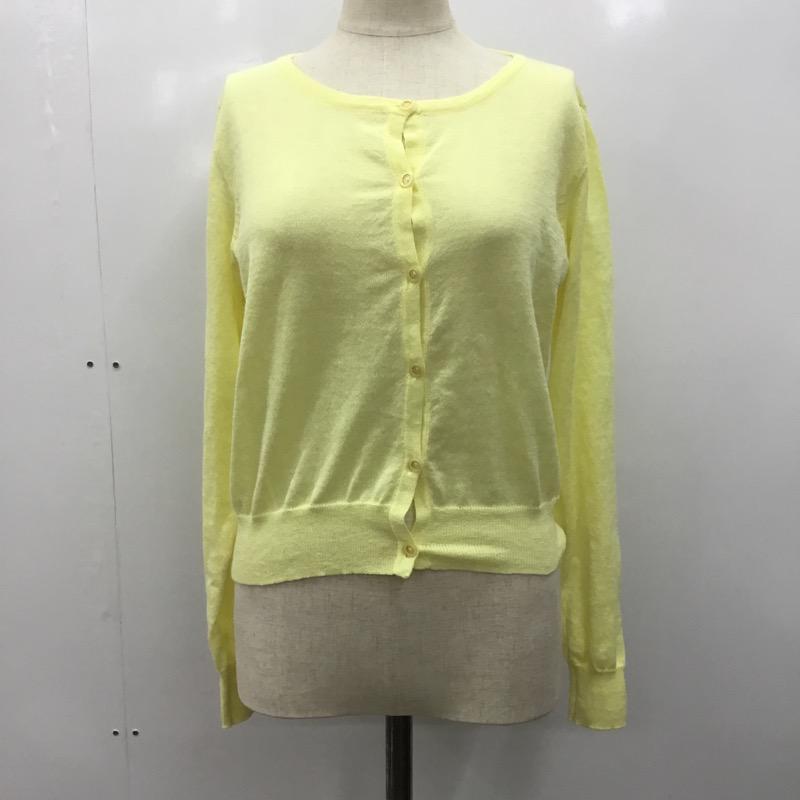 ダズリン dazzlin カーディガン 長袖 無地 FREE 無地 黄 / イエロー / レディース USED 古着 中古 10023724