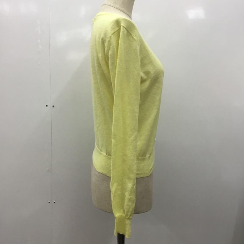 ダズリン dazzlin カーディガン 長袖 無地 FREE 無地 黄 / イエロー / レディース USED 古着 中古 10023724