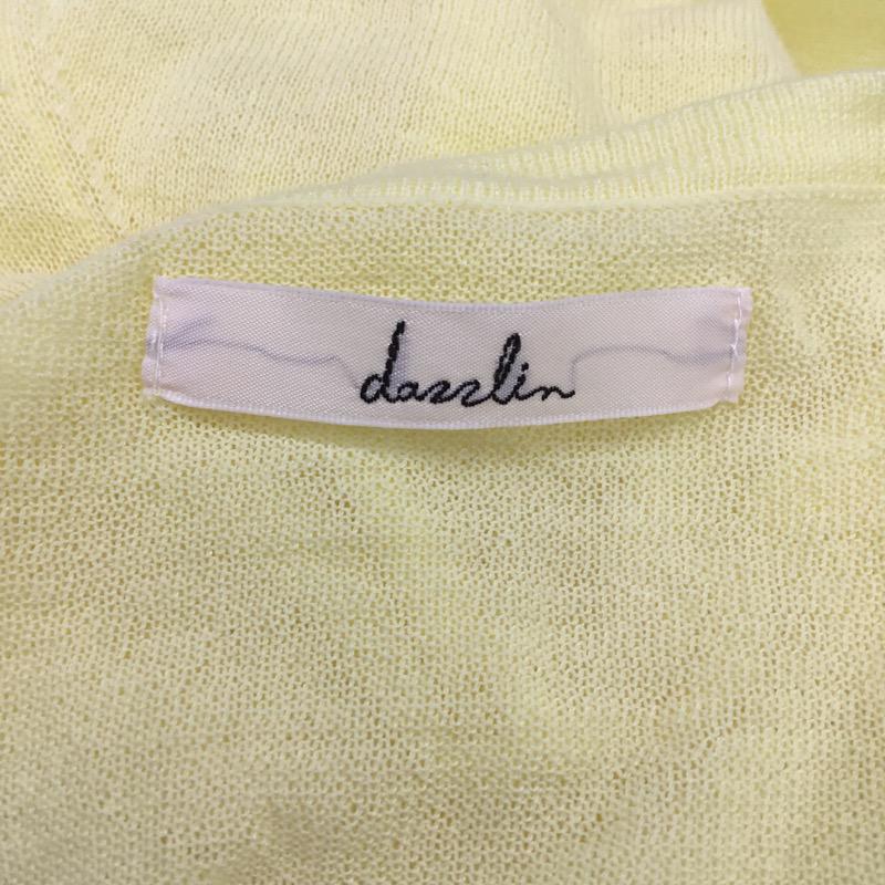 ダズリン dazzlin カーディガン 長袖 無地 FREE 無地 黄 / イエロー / レディース USED 古着 中古 10023724