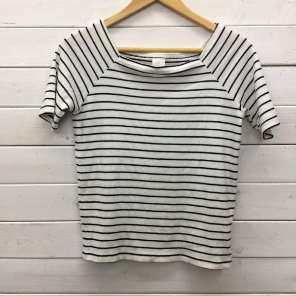 レトロガール RETRO GIRL Tシャツ Tシャツ ボーダー ラグランスリーブ M ボーダー柄 白 / ホワイト / X 紺 / ネイビー / レディース USED 古着 中古 10023728