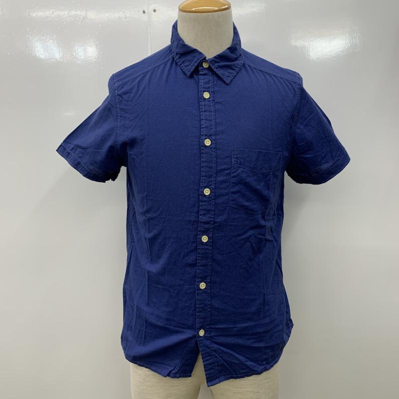 ヘンネスアンドモーリッツ H&M シャツ、ブラウス 半袖シャツ XS 無地 青 / ブルー / メンズ USED 古着 中古 10023753