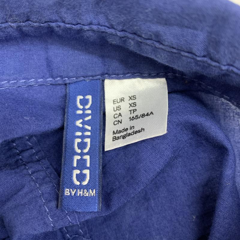 ヘンネスアンドモーリッツ H&M シャツ、ブラウス 半袖シャツ XS 無地 青 / ブルー / メンズ USED 古着 中古 10023753