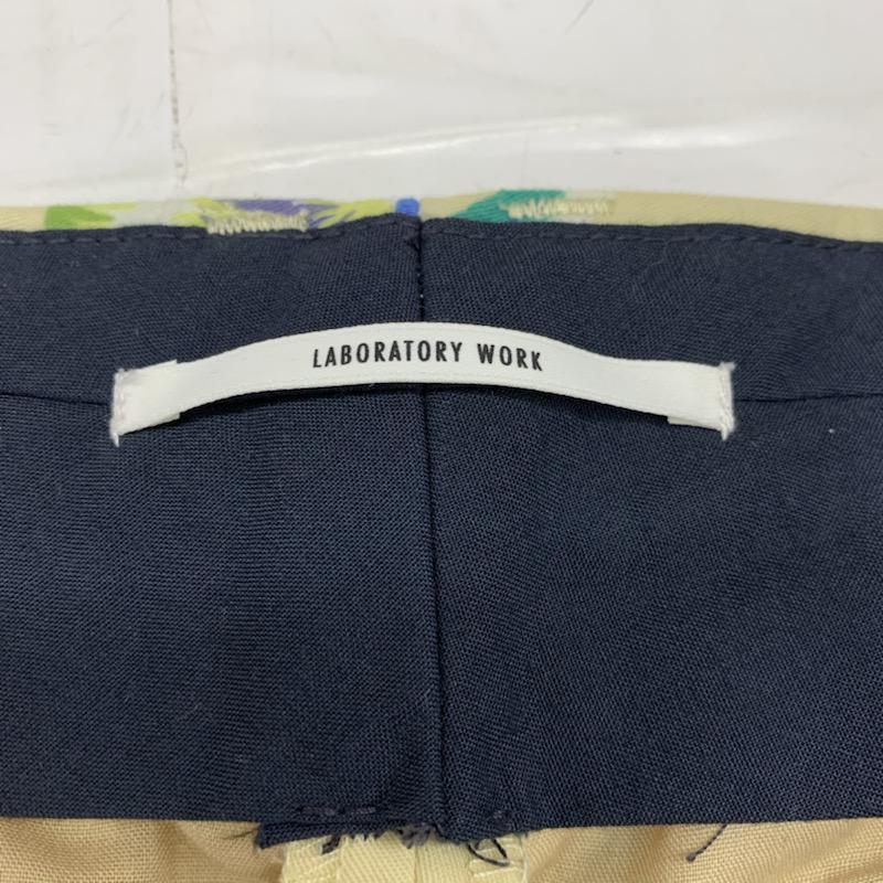 ラボラトリーワーク laboratory work パンツ スラックス パンツ ボトムス 花柄 M 花柄 黄 / イエロー / X 緑 / グリーン / X 白 / ホワイト / X 青 / ブルー / X 紫 / パープル / レディース USED 古着 中古 10023838