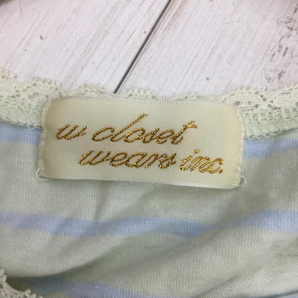ダブルクローゼット w closet カットソー  半袖カットソー ボーダー FREE ボーダー柄 レディース USED 古着 中古 10023840
