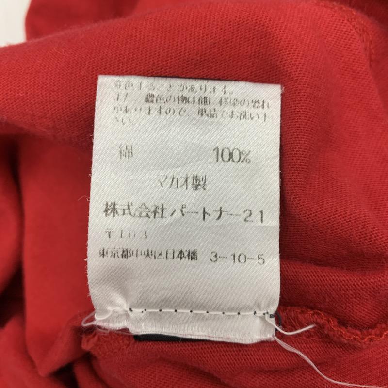 ポロ ジーンズ Polo Jeans Co. Tシャツ 半袖 無地 ロゴ プリント S 無地 X ロゴ、文字 X プリント 赤 / レッド / メンズ USED 古着 中古 10023859