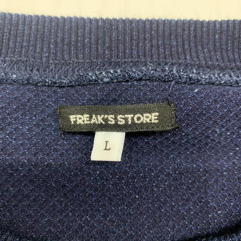 フリークスストア FREAK'S STORE Tシャツ 半袖 無地 L 無地 紺 / ネイビー / メンズ USED 古着 中古 10023876