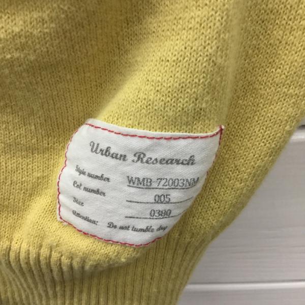 アーバンリサーチ URBAN RESEARCH カーディガン カーディガン 長袖 38 無地 黄 / イエロー / メンズ USED 古着 中古 10023964