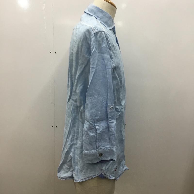 シンプリシテェ Simplicite シャツ、ブラウス 七分袖 カジュアルシャツ 無地 40 無地 水色 / ライトブルー / メンズ USED 古着 中古 10024077