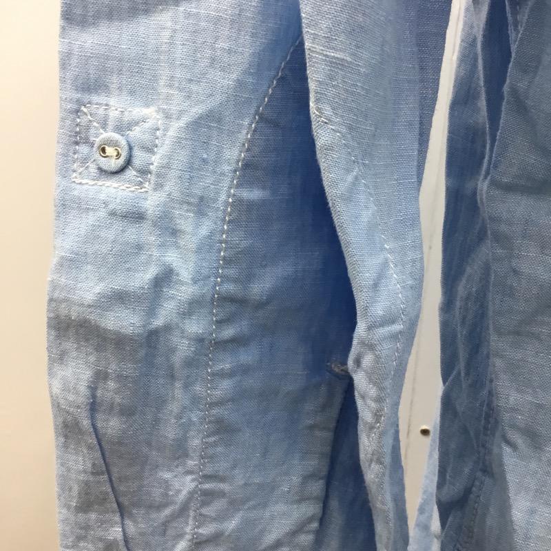 シンプリシテェ Simplicite シャツ、ブラウス 七分袖 カジュアルシャツ 無地 40 無地 水色 / ライトブルー / メンズ USED 古着 中古 10024077