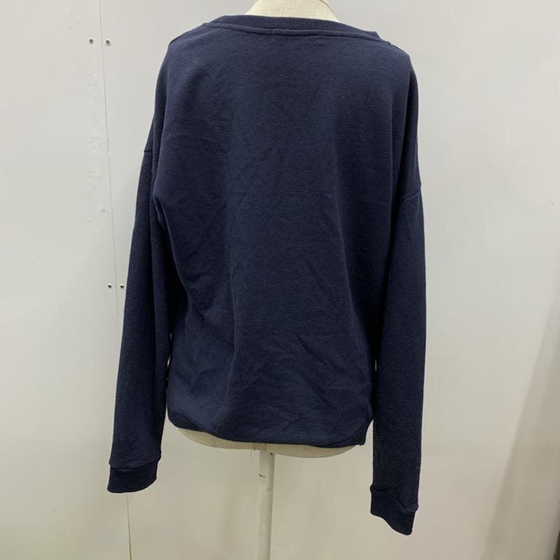 ジュエティ jouetie トレーナー スウェット トレーナー ロゴ M 無地 紺 / ネイビー / レディース USED 古着 中古 10024083