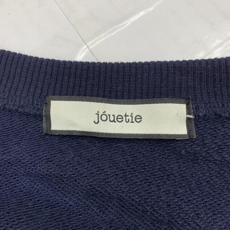 ジュエティ jouetie トレーナー スウェット トレーナー ロゴ M 無地 紺 / ネイビー / レディース USED 古着 中古 10024083