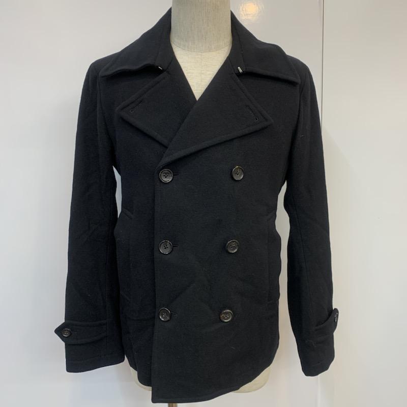 ブルーワーク BLUE WORK コート ピーコート 無地 1 無地 黒 / ブラック / メンズ USED 古着 中古 10024134