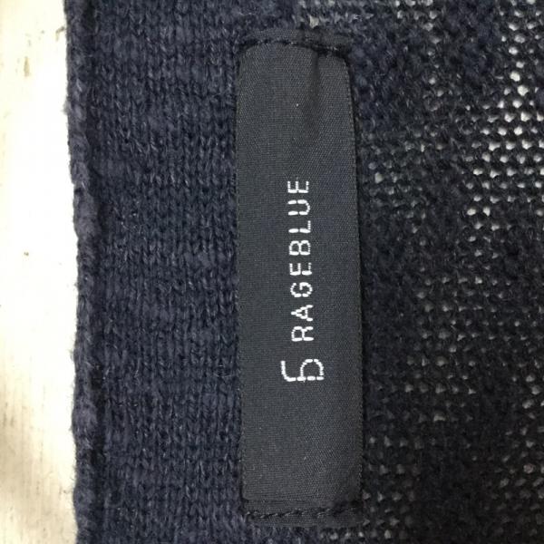 レイジブルー RAGEBLUE カーディガン カーディガン 長袖 M 無地 紺 / ネイビー / X ベージュ / ベージュ / メンズ USED 古着 中古 10024143