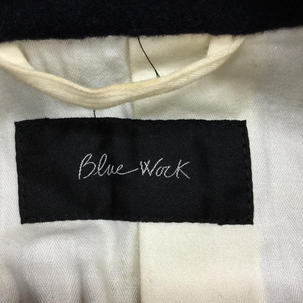 ブルーワーク BLUE WORK コート ピーコート アウター 無地 紺 / ネイビー / メンズ USED 古着 中古 10024152