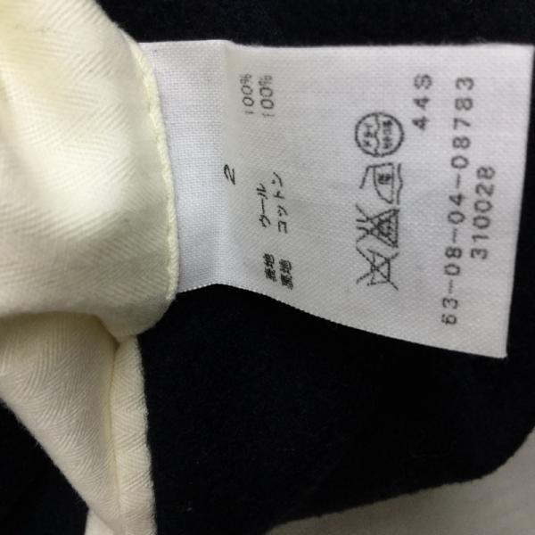 ブルーワーク BLUE WORK コート ピーコート アウター 無地 紺 / ネイビー / メンズ USED 古着 中古 10024152