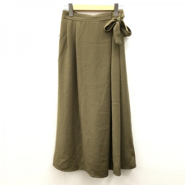 マジェスティックレゴン MAJESTIC LEGON パンツ ワイドパンツ スカンツ S 無地 カーキ / カーキ / レディース USED 古着 中古 10024764