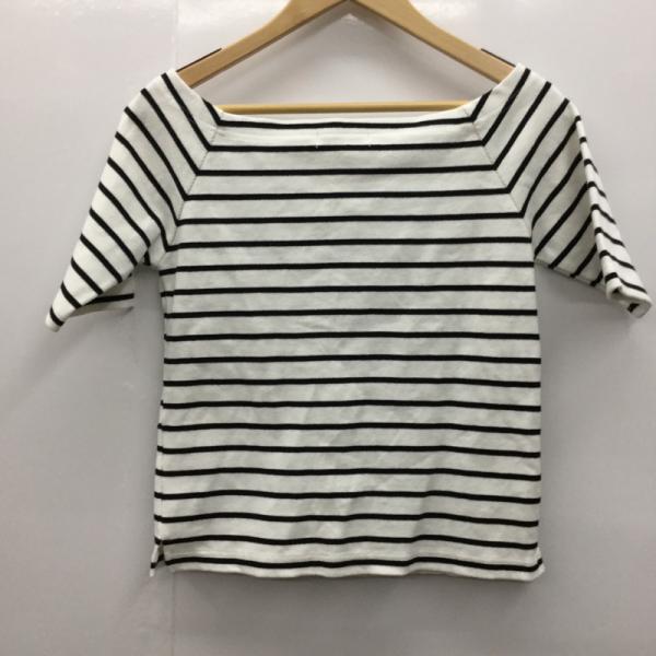 ジーナシス JEANASIS カットソー  半袖カットソー ボーダー FREE ボーダー柄 白 / ホワイト / X 黒 / ブラック /  レディース USED 古着 中古 10024815