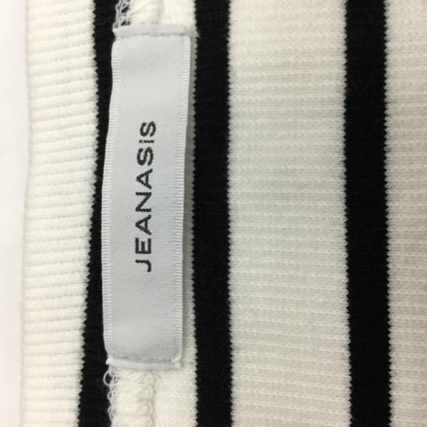 ジーナシス JEANASIS カットソー  半袖カットソー ボーダー FREE ボーダー柄 白 / ホワイト / X 黒 / ブラック /  レディース USED 古着 中古 10024815