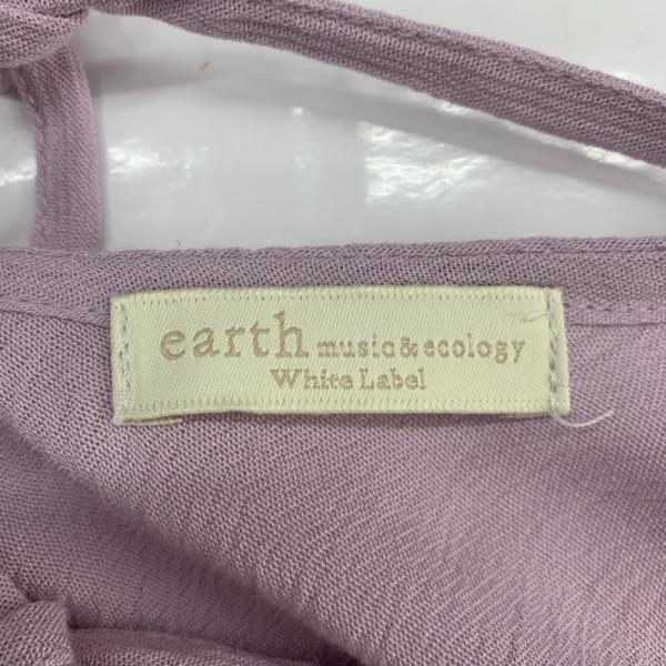 アースミュージックアンドエコロジー earth music&ecology カットソー  カットソー 七分丈 刺繍 FREE 無地 紫 / パープル /  レディース USED 古着 中古 10024962