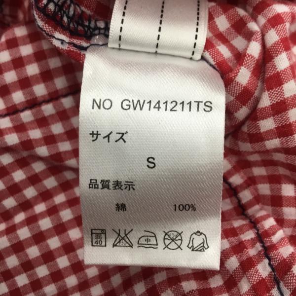 グローバルワーク GLOBAL WORK シャツ、ブラウス キッズ 長袖シャツ S S チェック 白 / ホワイト / X 赤 / レッド / メンズ USED 古着 中古 10025153