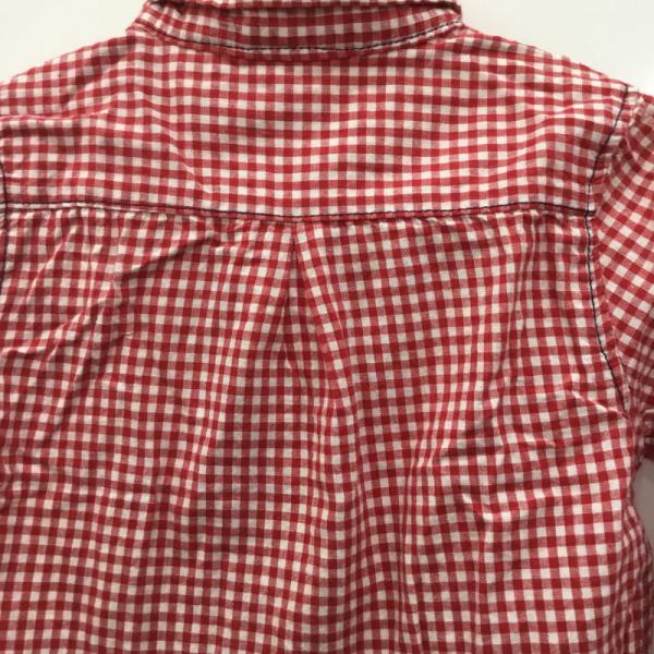 グローバルワーク GLOBAL WORK シャツ、ブラウス キッズ 長袖シャツ S S チェック 白 / ホワイト / X 赤 / レッド / メンズ USED 古着 中古 10025153