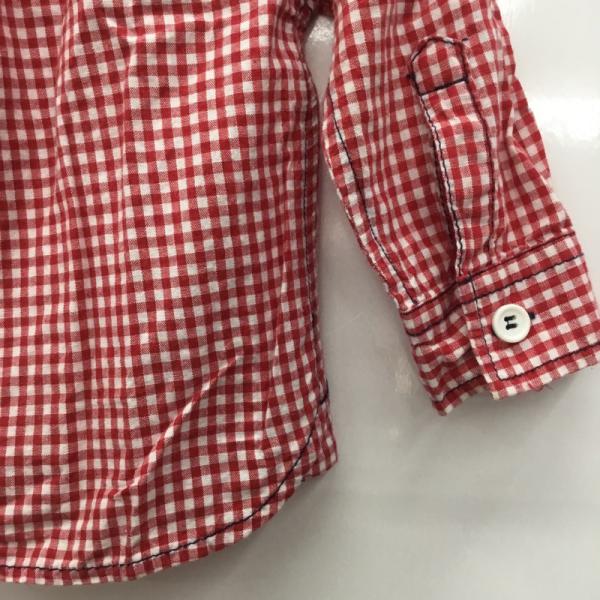 グローバルワーク GLOBAL WORK シャツ、ブラウス キッズ 長袖シャツ S S チェック 白 / ホワイト / X 赤 / レッド / メンズ USED 古着 中古 10025153