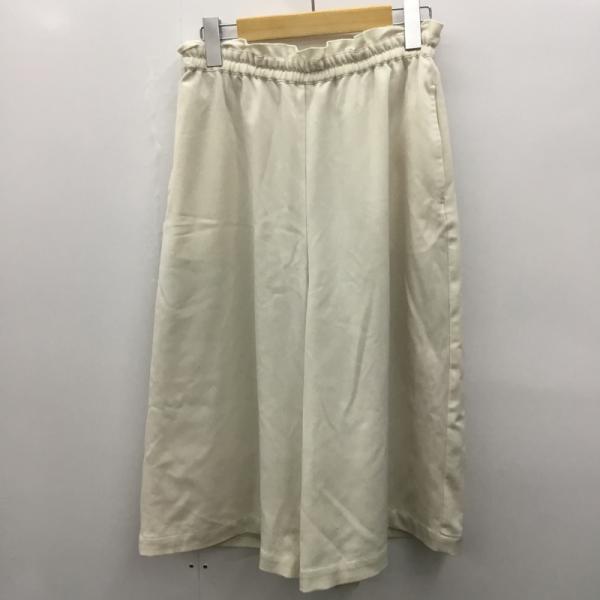 ニコアンド niko and... パンツ ボトムス パンツ ガウチョパンツ M 無地 白 / ホワイト / レディース USED 古着 中古 10025201