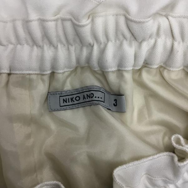 ニコアンド niko and... パンツ ボトムス パンツ ガウチョパンツ M 無地 白 / ホワイト / レディース USED 古着 中古 10025201