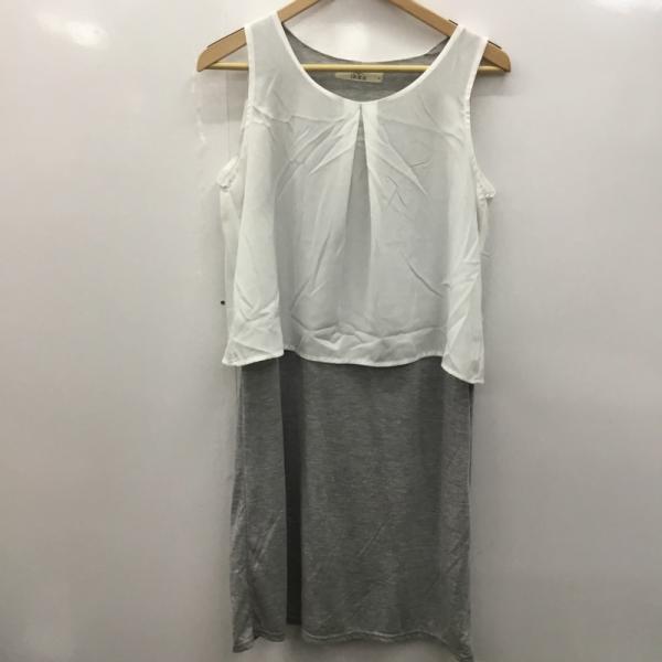 チキュートイッカ CIQUETOIKKA ワンピース ワンピース ノースリーブ L 無地 白 / ホワイト / X 灰 / グレー / レディース USED 古着 中古 10025209