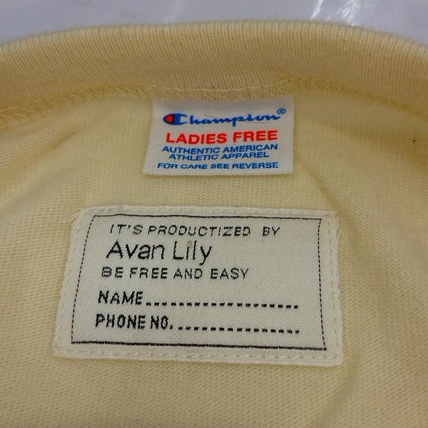 アヴァンリリィ Avan Lily Tシャツ Tシャツ champion FREE 無地 レディース USED 古着 中古 10025307