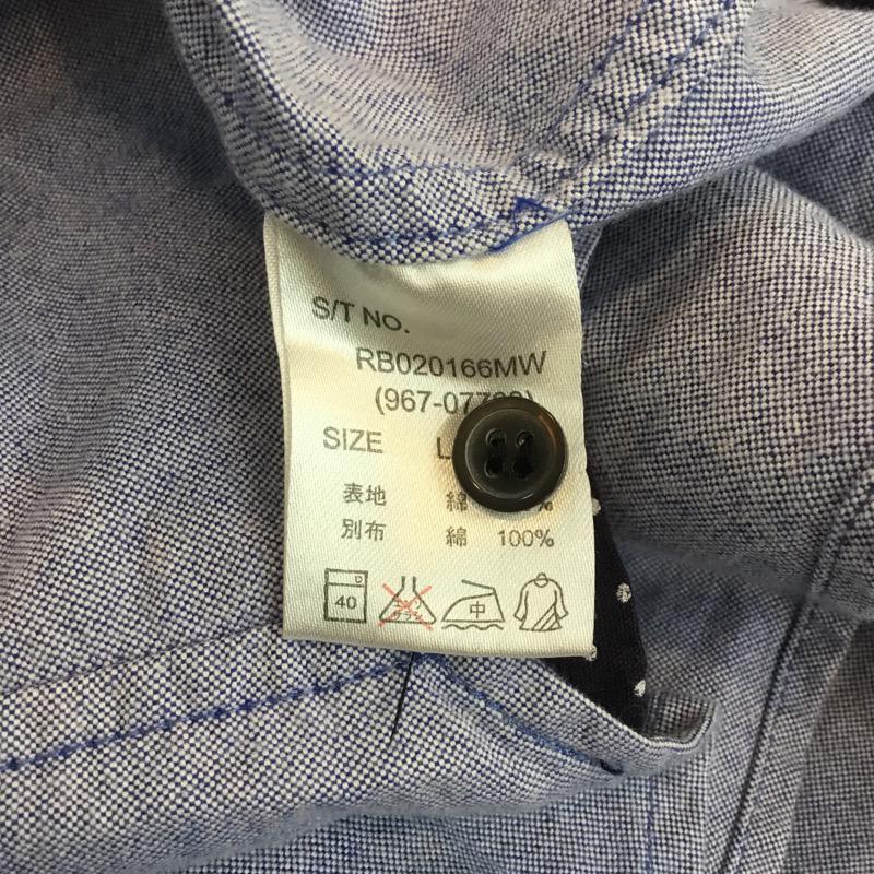 レイジブルー RAGEBLUE シャツ、ブラウス 長袖シャツ L 無地 メンズ USED 古着 中古 10025398