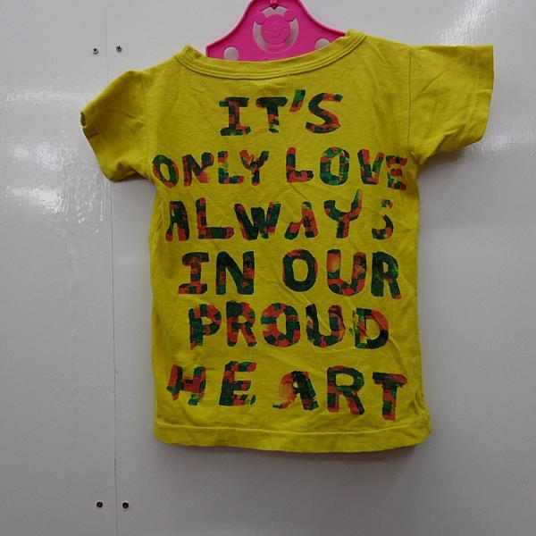 デニムダンガリー DENIM DUNGAREE Tシャツ キッズ 半袖Tシャツ 100? 100cm 黄 / イエロー / メンズ USED 古着 中古 10025430