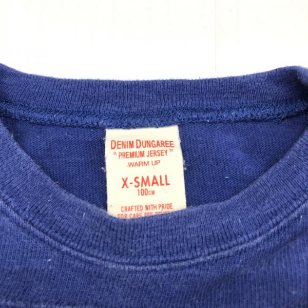 デニムダンガリー DENIM DUNGAREE カットソー  キッズ 長袖カットソー 100cm 100cm 無地 紺 / ネイビー /  レディース USED 古着 中古 10025528