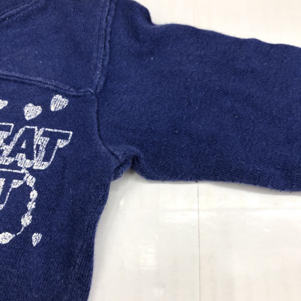 デニムダンガリー DENIM DUNGAREE カットソー  キッズ 長袖カットソー 100cm 100cm 無地 紺 / ネイビー /  レディース USED 古着 中古 10025528