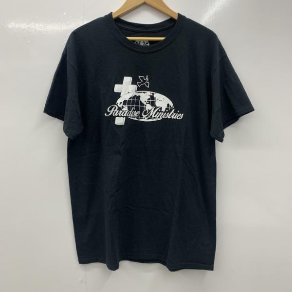 パラダイス PARADIS3 Tシャツ 半袖 Tシャツ 半袖 ロゴ L 無地 黒 / ブラック / メンズ USED 古着 中古 10025561