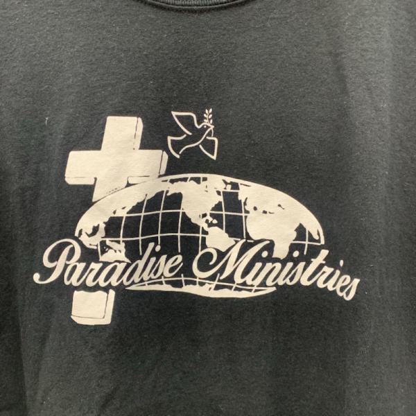 パラダイス PARADIS3 Tシャツ 半袖 Tシャツ 半袖 ロゴ L 無地 黒 / ブラック / メンズ USED 古着 中古 10025561