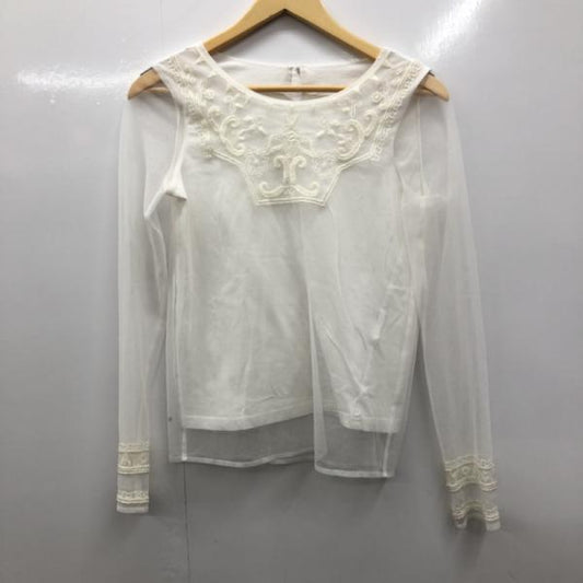 マウジー MOUSSY カットソー  長袖カットソー 1 無地 白 / ホワイト /  レディース USED 古着 中古 10025597