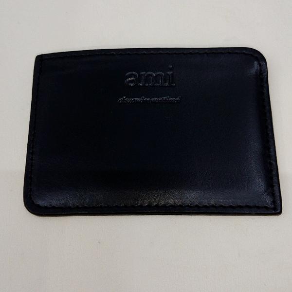 アミ ami ファッション小物 パスケース カードケース 箱有 無地 黒 / ブラック / メンズ USED 古着 中古 10025601