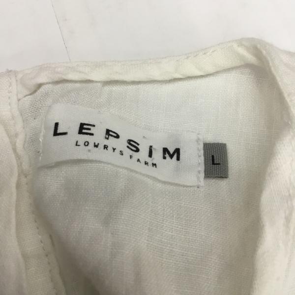 レプシィム LEPSIM カットソー  半袖カットソー 無地 L 無地 白 / ホワイト /  レディース USED 古着 中古 10025635
