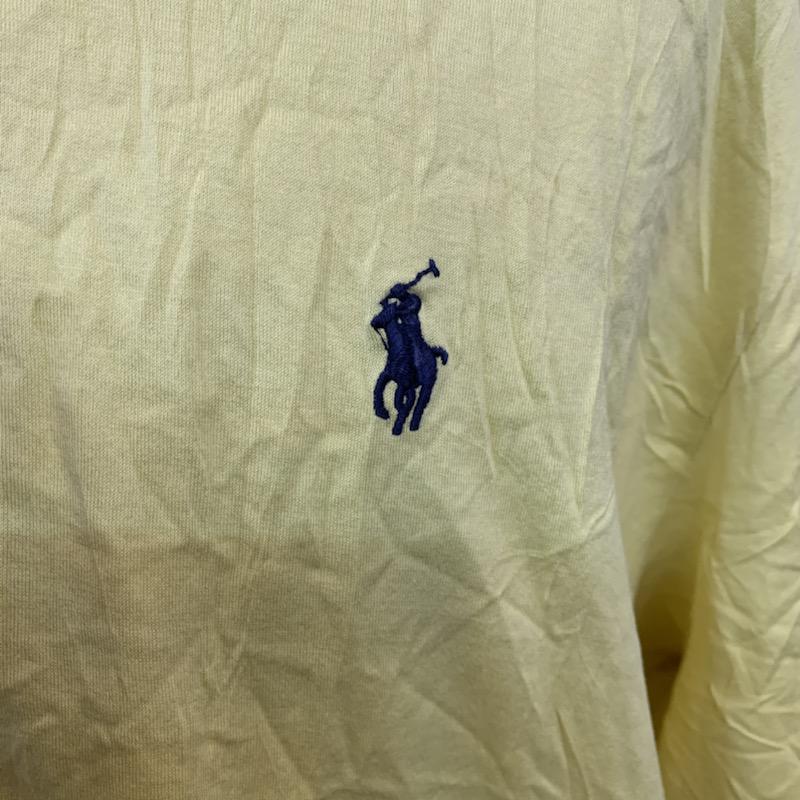 ポロバイラルフローレン Polo by RALPH LAUREN ポロシャツ 半袖 無地 ワンポイント XL 無地 X ワンポイント 黄 / イエロー / メンズ USED 古着 中古 10025651