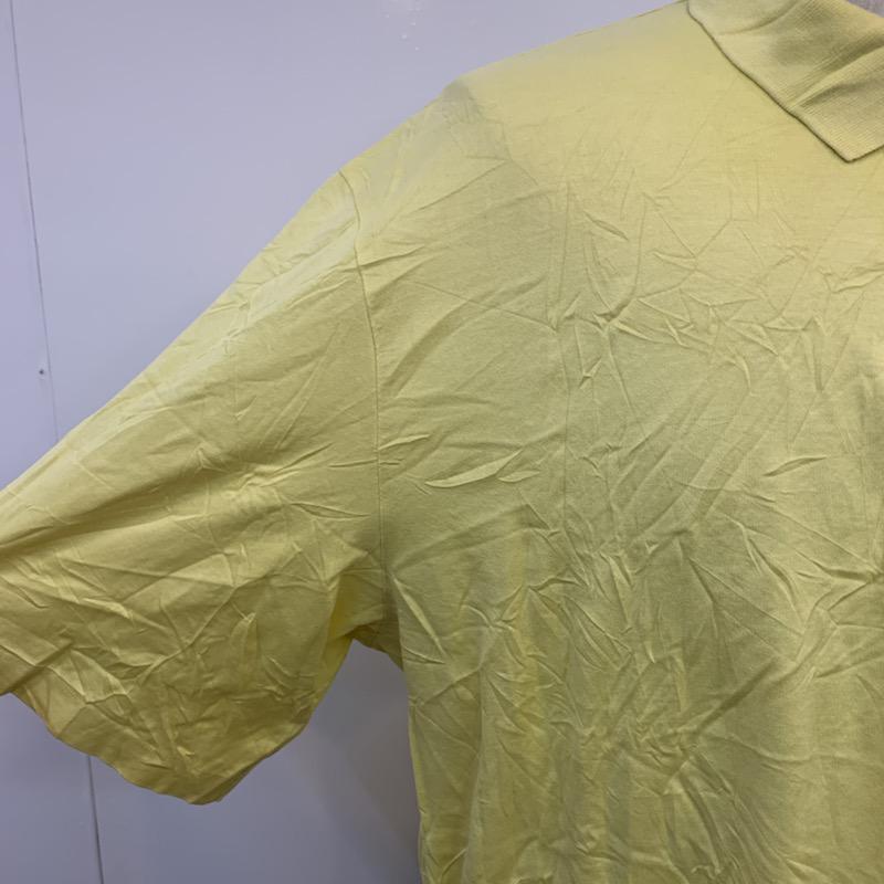 ポロバイラルフローレン Polo by RALPH LAUREN ポロシャツ 半袖 無地 ワンポイント XL 無地 X ワンポイント 黄 / イエロー / メンズ USED 古着 中古 10025651