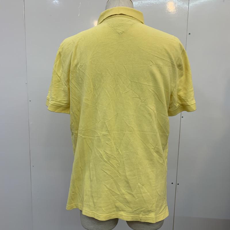 トミーヒルフィガー TOMMY HILFIGER ポロシャツ 半袖 無地 ワンポイント L 無地 X ワンポイント 黄 / イエロー / メンズ USED 古着 中古 10025692