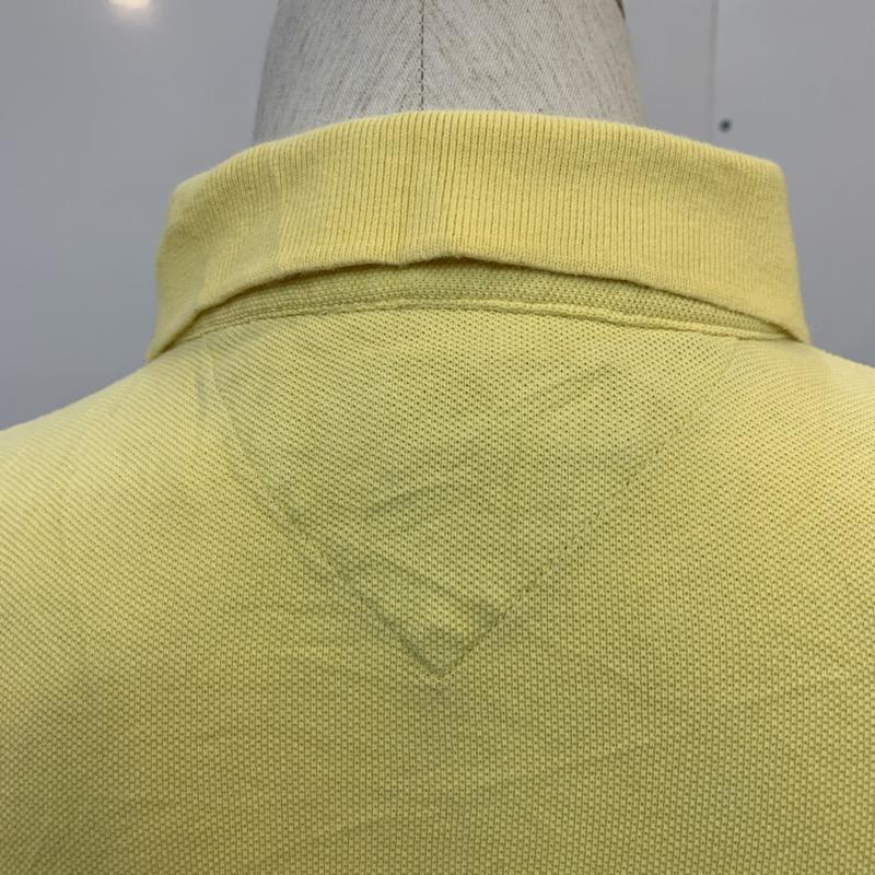 トミーヒルフィガー TOMMY HILFIGER ポロシャツ 半袖 無地 ワンポイント L 無地 X ワンポイント 黄 / イエロー / メンズ USED 古着 中古 10025692