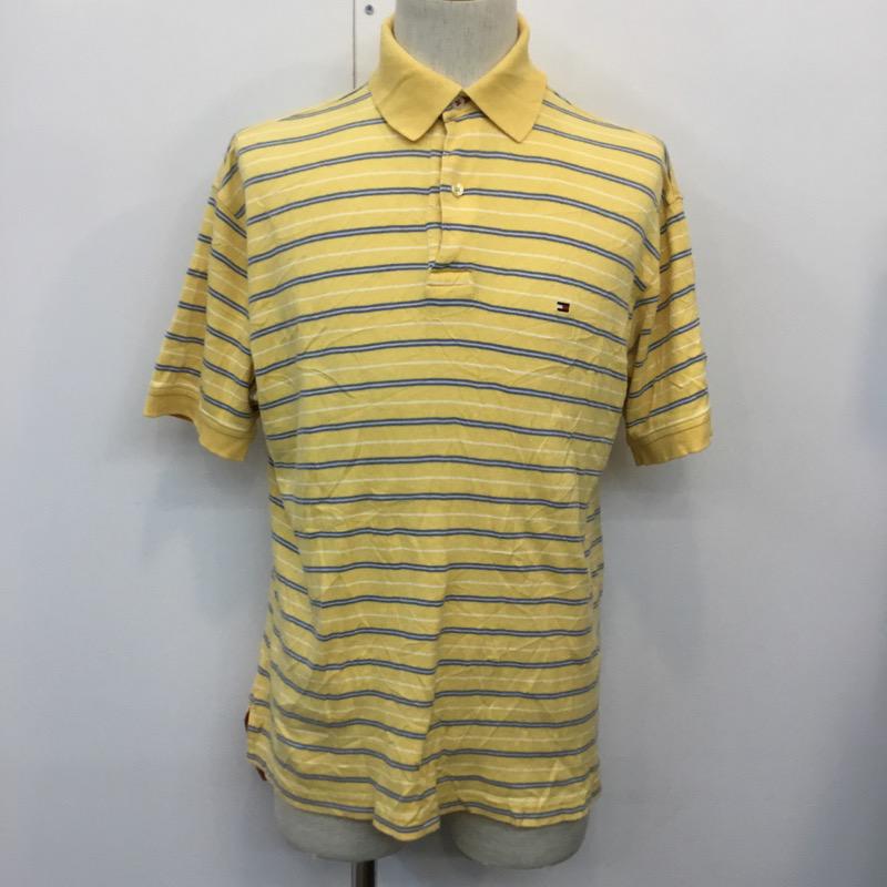 トミーヒルフィガー TOMMY HILFIGER ポロシャツ ポロシャツ 半袖 ロゴマーク ボーダー S ボーダー柄 メンズ USED 古着 中古 10025694