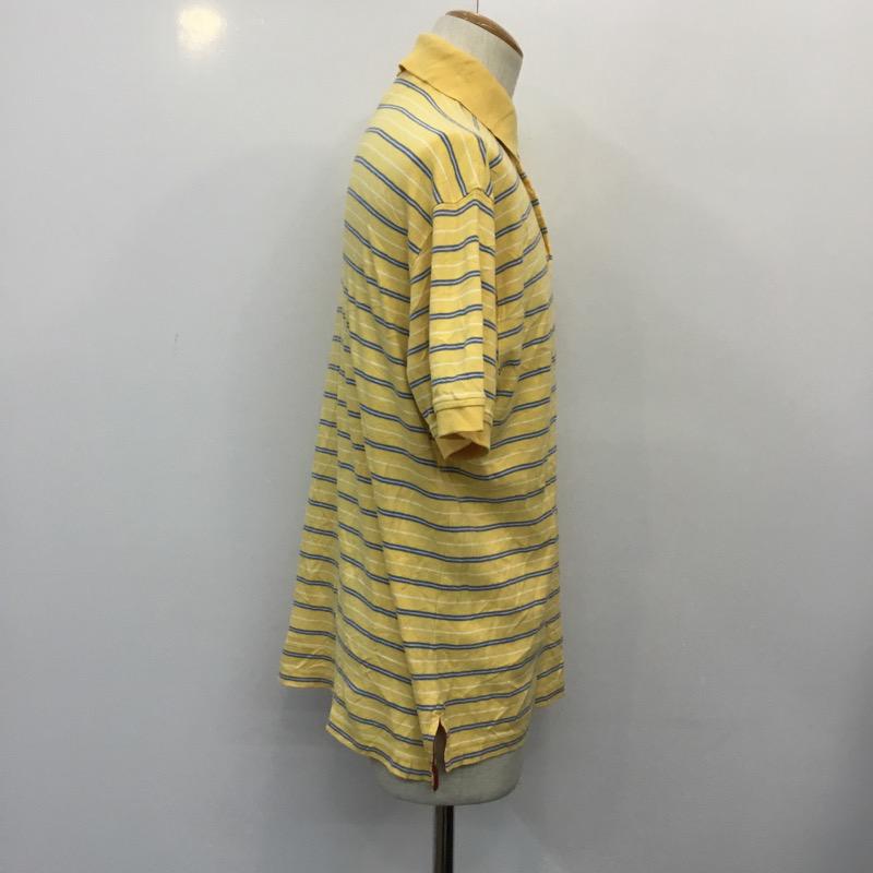 トミーヒルフィガー TOMMY HILFIGER ポロシャツ ポロシャツ 半袖 ロゴマーク ボーダー S ボーダー柄 メンズ USED 古着 中古 10025694