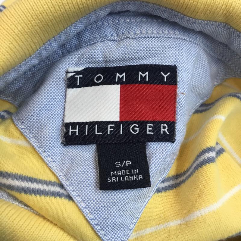トミーヒルフィガー TOMMY HILFIGER ポロシャツ ポロシャツ 半袖 ロゴマーク ボーダー S ボーダー柄 メンズ USED 古着 中古 10025694